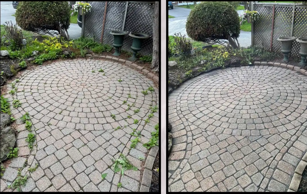 Ottawa interlock driveway before and after